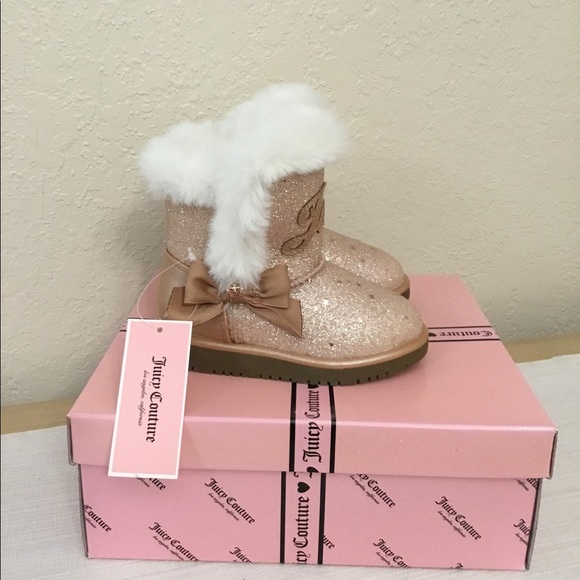 Juicy Couture Lil Wndsor Toddler Rose Gold Boots Sz.7 - Picture 3 of 8